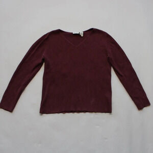 V-Neck Ribbed Sweater